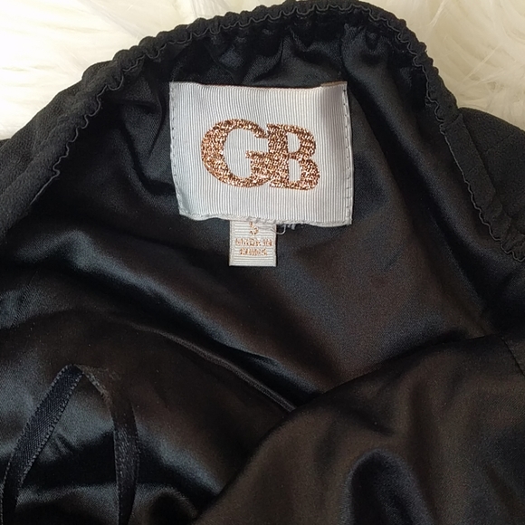 {GB} Strapless Black and Gold Dress - Picture 4 of 6